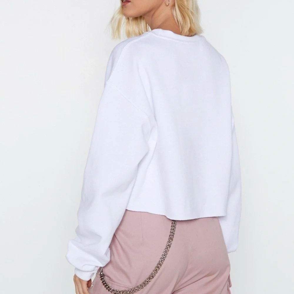 NastY Gal Such A Cherub Cropped Sweater Large - Picture 8 of 9